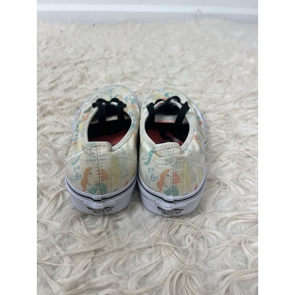 Vans x Disney Rare Little Mermaid Women's Size 7 Casual White Sneakers Shoes - Picture 3 of 8